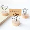 thumbnail image 3 of 3Pcs Memo Clip Charming Versatile Wooden Base Lovely Photo Note Reminder Holder for Home Decor(Type B), 3 of 10