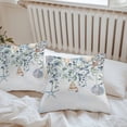 thumbnail image 6 of Throw Pillow Covers 20x20 Inch Set of 2, Blue Coastal Waterproof Outdoor Pillow Covers, Eucalyptus Leaves Summer Beach Starfish Decorative Cushion Pillowcases for Couch, Sofa, Bed, Garden, Patio, 6 of 9