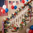 thumbnail image 5 of Patriotic Red White and Blue Vine for Independence Day - 4th of July Garland Patriotic Garland for Mantle Table Centerpiece, 250th Anniversary Memorial Hanging Decor, 5 of 7