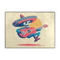 thumbnail image 2 of Non-Slip Area Rug 63x48in Indoor Washable Floor Mats Carpet Printed for Living Room, Bedroom, Home Decor Skeleton Playing Guitar, 2 of 7