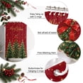 thumbnail image 3 of Bedliving Christmas Shower Curtain for Bathroom, Red, Gold Merry Christmas Lettering, Snowy Trees, Red Bow, Waterproof Fabric, 12 Hooks, 72"x72", 3 of 9