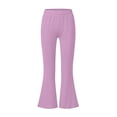 thumbnail image 4 of Mifsaly Girls Flare Yoga Pants Kids High Waisted Elastic Waist Bootcut Leggings Comfortable Soft Stretch Athletic Running Dance Bell Bottoms, 4 of 8