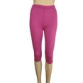 thumbnail image 1 of LUXUR Pantalons pour Femmes Couleur Unie Bas Slim Leg Loungewear Leggings Skinny Capri Rose Rouge TP, 1 of 3