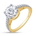 thumbnail image 3 of AFFY 2CT Solitaire Moissanite Diamond Engagement Ring for Women 14K Yellow Gold over Sterling Silver-8, 3 of 5