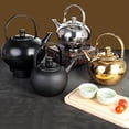 thumbnail image 3 of Coffee Pot Gifts Campfire Cook Pot Spout with Lid Stainless Steel Tea Kettle 1.6L, 3 of 8