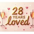 thumbnail image 5 of LUUFILx 28 Years Loved Party Banner Sparkly Backdrop Background Decorations Birthday Anniversary Celebration Supplies Romantic Event Photo Props, 5 of 8