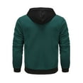 thumbnail image 3 of Men's Color Block Hoodie Pullover Winter Warm Comfortable Thread Drawstring Casual Sweatshirt for Autumn Outdoor, 3 of 4