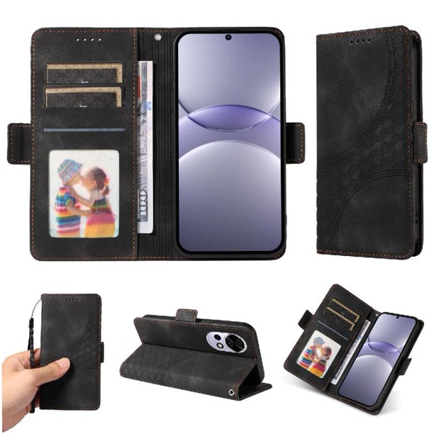 Funda GANGXUN para Huawei Nova 14 con diseño acolchado elegante, cuero PU, protección total y ajuste preciso