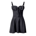 thumbnail image 4 of Vestido sin mangas y sin espalda de corte A para mujer - Color liso, vestido largo de verano, poliéster, ropa informal/formal, 4 of 5