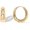 Yellow Gold, variant on 2-Tone Chunky Huggie Hoop Earrings, Gold & Silver Polished Thick Minimalist Click Hoop Earrings, Hypoallergenic Stainless Steel Jewelry for Women Daily Fashion