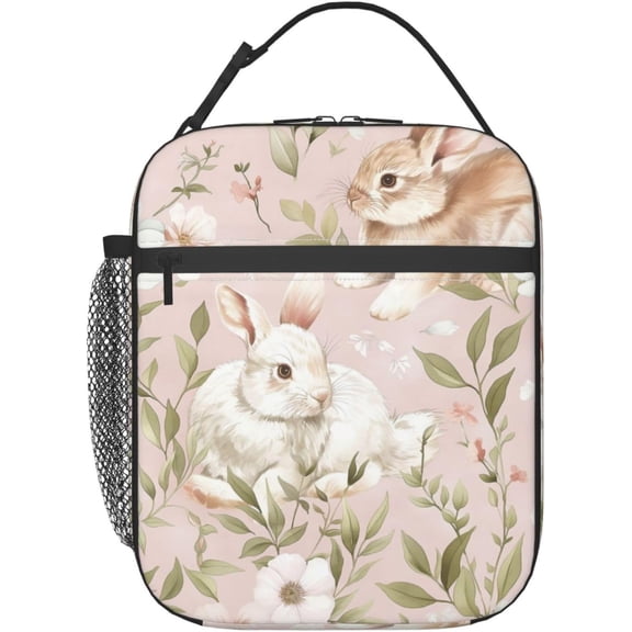 Bunny Lunch Box for Adults Women Cute Animal Lunch Box Insulated Cooler Reusable Lunch Bag Container Gifts for Work Office Picnic Travel