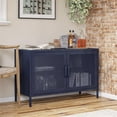 thumbnail image 3 of Novogratz Channing 2 Door Storage Cabinet-Mesh Metal Locker, Kelly Green, 3 of 9