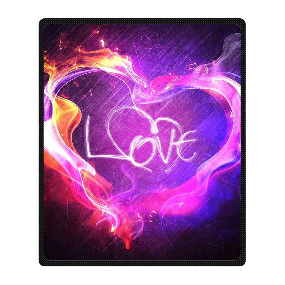 CADecor Love Heart Blanket Fleece Throw Blanket for Sofa or Bed 58x80 inches