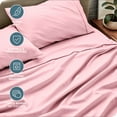 thumbnail image 6 of Bare Home Premium 1800 Collection 4-Piece Bed Sheet Set, Full, Light Pink, 6 of 11