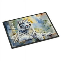 Carolines Treasures DAC3000JMAT 0.15 x 24 x 36 in. White Tiger Rectangle Doormat