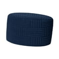 thumbnail image 2 of Round Ottoman Slipcover Stretch Footstool Protector Soft Polyester Spandex Cover for Living Room Bedroom, 2 of 9