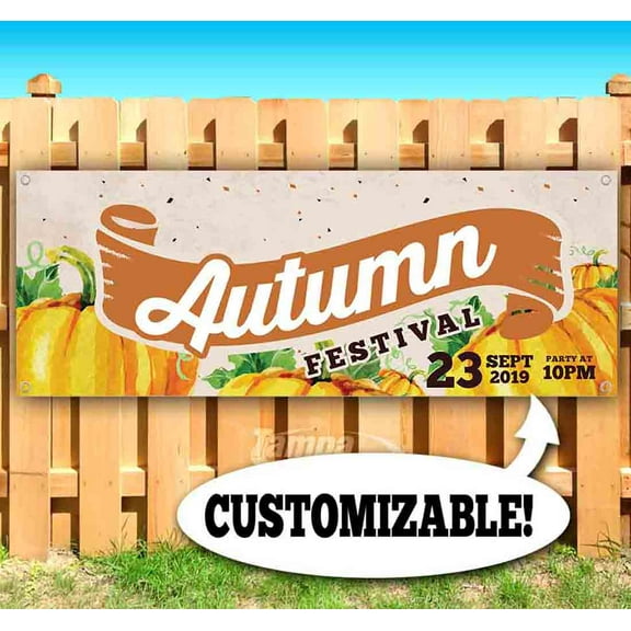 Autumn Festival 13 oz Vinyl Banner With Metal Grommets