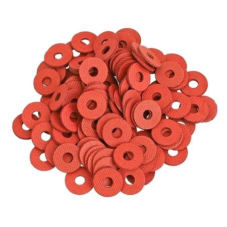 

SPHET 100Pcs Fiber Washer Insulation Washer Flat Washer Red Flat Ring Washers Kit