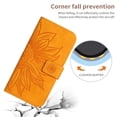 thumbnail image 5 of For Google Pixel 10 / Pixel 10 Pro 6.3" Sunflower  Embossed Strong Magnetic Attachment/Closure, Card Slots/Pocket, PU Leather Flip Wallet Case With Adjustable Shoulder Strap,Yellow, 5 of 10