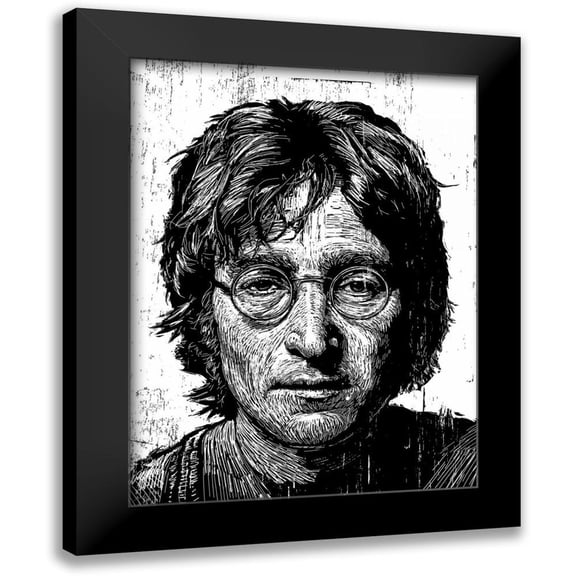 Shigley, Neil 12x14 Black Modern Framed Museum Art Print Titled - Lennon