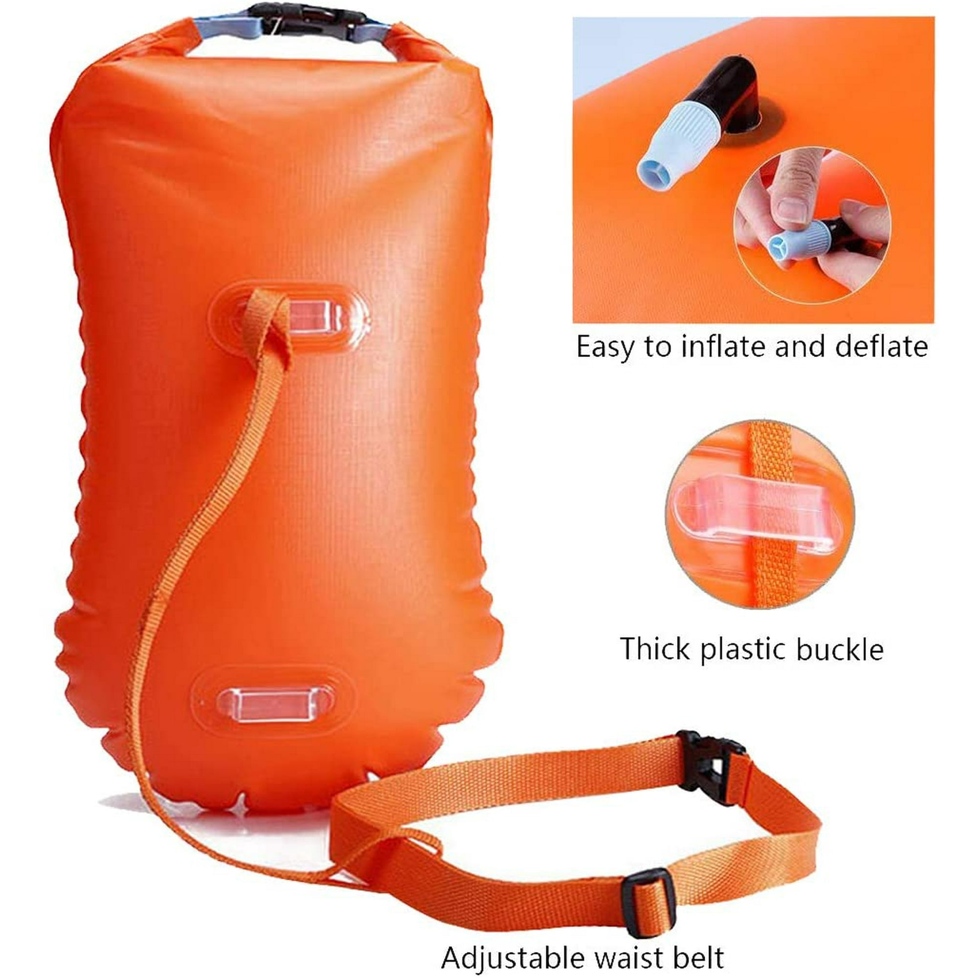 Boyna De Natación Abierta - Flotador Remolque Inflable Visible, Seguridad Aguas Abiertas