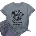 thumbnail image 6 of Fesfesfes Essentials Shirt Women Funny Printed Pattern Casual Fashion Soild Color Short Sleeve Tops Blouse Short Sleeve T Shirt M(US:6), 6 of 7