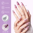 thumbnail image 6 of Gellen Gel Nail Polish, 6×8ml Natural 4 Effects Cat Eye & Blooming & Shimmer & Nude Gel Polish Set with Magnet, Soak off Nail Gel Kit At Home Salon Use, Plum White Series, 6 of 9