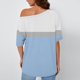 thumbnail image 2 of Tops de Manga Corta para las Mujeres Cuello Inclinado de Ajuste Suelto Casual Blusa Deportiva para el Hogar, Top de Poliéster Relajado para Primavera Verano Diario Y Entretenimiento, 2 of 6