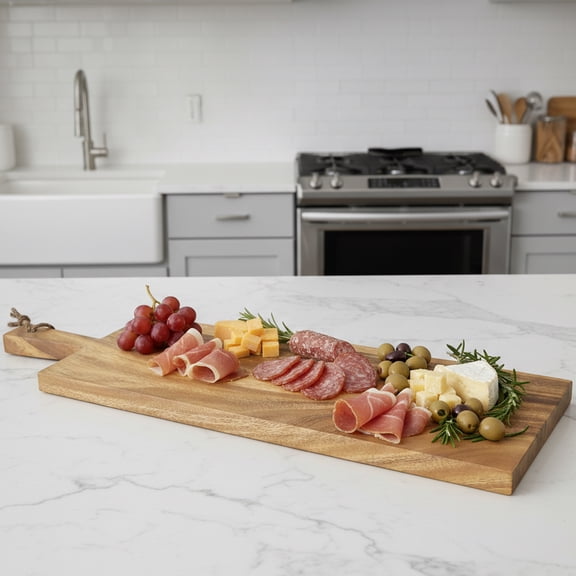 Woodard & Charles 29" Paddle Board Serving Tray, Acacia Wood