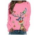 thumbnail image 1 of Chandail de Noël pour Femmes Imprimé de Vacances chandail Chaud Col Rond Cardigan Mi-Long Fermeture Veste à Capuche Mode Manches Longues Chandail de Noël, 1 of 5