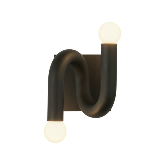 Alora Lighting Wv420206 Sadie 2 Light 6" Tall Bathroom Sconce - Black
