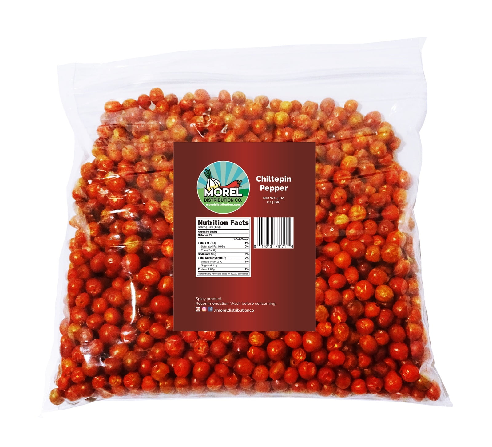 Dried Whole Chiltepin Peppers, 1oz (30g) | From Sinaloa, Mexico - Spicy & Fruity