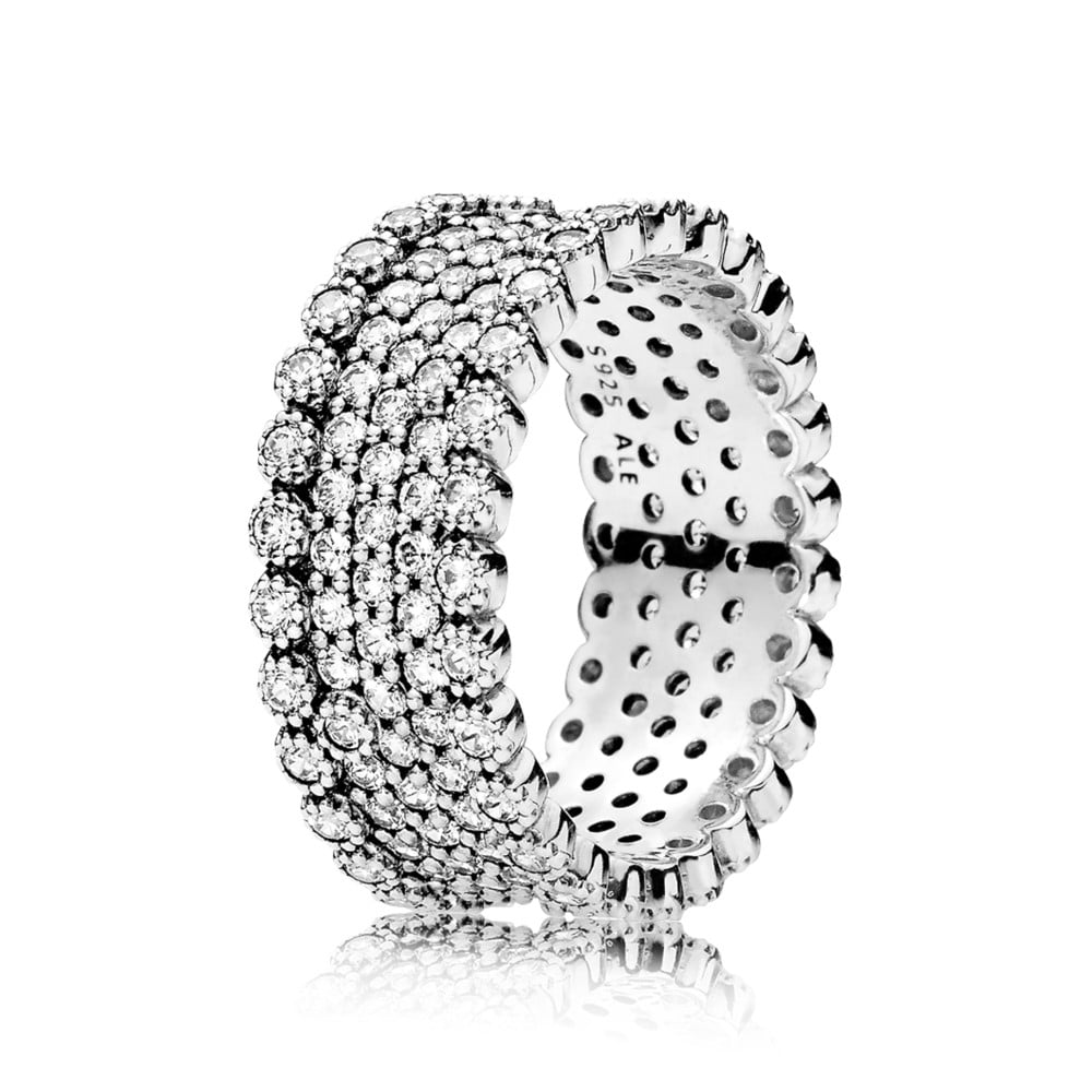 Pandora Sterling Silver 5 layer Cubic Zirconia Ring