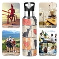 thumbnail image 7 of Yayeee 20oz Insulated Water Bottle Double Wall Stainless Steel with Flip Straw Lid, Cats and Hearts, 7 of 7