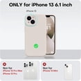 thumbnail image 5 of Compatible with iPhone 13 Case, Liquid Silicone Upgrade [Camera Protection] [Soft Anti-Scratch Microfiber Lining] Shockproof Phone Case for iPhone 13 6.1 inch - Stone, 5 of 14