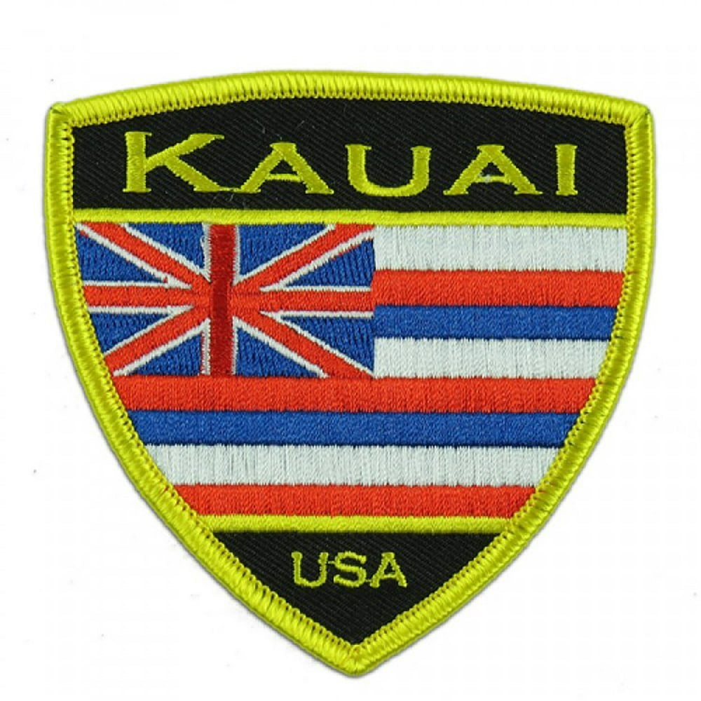 Hawaii Kauai Flag Shield IronOn Embroidery Applique Patch Walmart