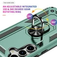 thumbnail image 5 of Decase Compatible with Samsung Galaxy S25 2025 Case+1-Pack Tempered Screen Protector, Military Grade Drop Protection Cover with 360° Rotating Kickstand, Heavy Duty Shockproof Phone Case,Darkgreen, 5 of 7