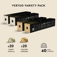thumbnail image 5 of Nespresso Capsules Vertuo, Medium Roast Coffee, Variety Pack, Sweet Vanilla, Golden Caramel, 40- Count Coffee & Espresso Pods, Brews 7.77 oz, 5 of 12