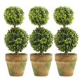 thumbnail image 1 of 3X ÁRboles de Plástico Artificial en Macetas Planta en Maceta Decoración JardíN Patio Interior Al Aire Libre Patrón: Dos Bolas, 1 of 5