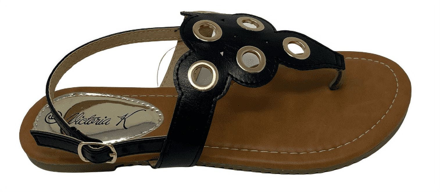 Victoria K Circular Perforated Design Sandals (Women)