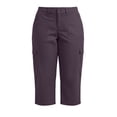 thumbnail image 6 of Stamzod Capri Pants for Women Summer Casual Elastic Waist Work Cargo Capris with Pockets Plus Size Womens Clothing Purple-8 XXXL, 6 of 8