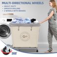 thumbnail image 4 of Carro para ropa sucia STORAGE MANIAC de 320 L con estructura de acero, beige, 4 of 9