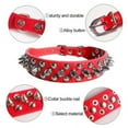 thumbnail image 3 of Spiked Pu Leather Dog Collar Soft Funny Mushrooms Rivet Spike Studded Puppy Adjustable Outdoor Dog Collars for Small Medium Large Dogs Cats, 3 of 7