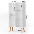 thumbnail image 2 of LELELINKY 5 Cube Storage Organizer, 38"H, Open Cube Storage Bookcase with Closed Panels for Living Room, Bedroom & Office, White, 2 of 8