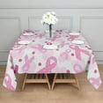 thumbnail image 3 of Pink Breast Cancer Square Tablecloth,Waterproof Square Table Cover,Wipeable Spillproof Washable Table Cover for Home Kitchen Party Decor 42"X42"(107x107cm), 3 of 6