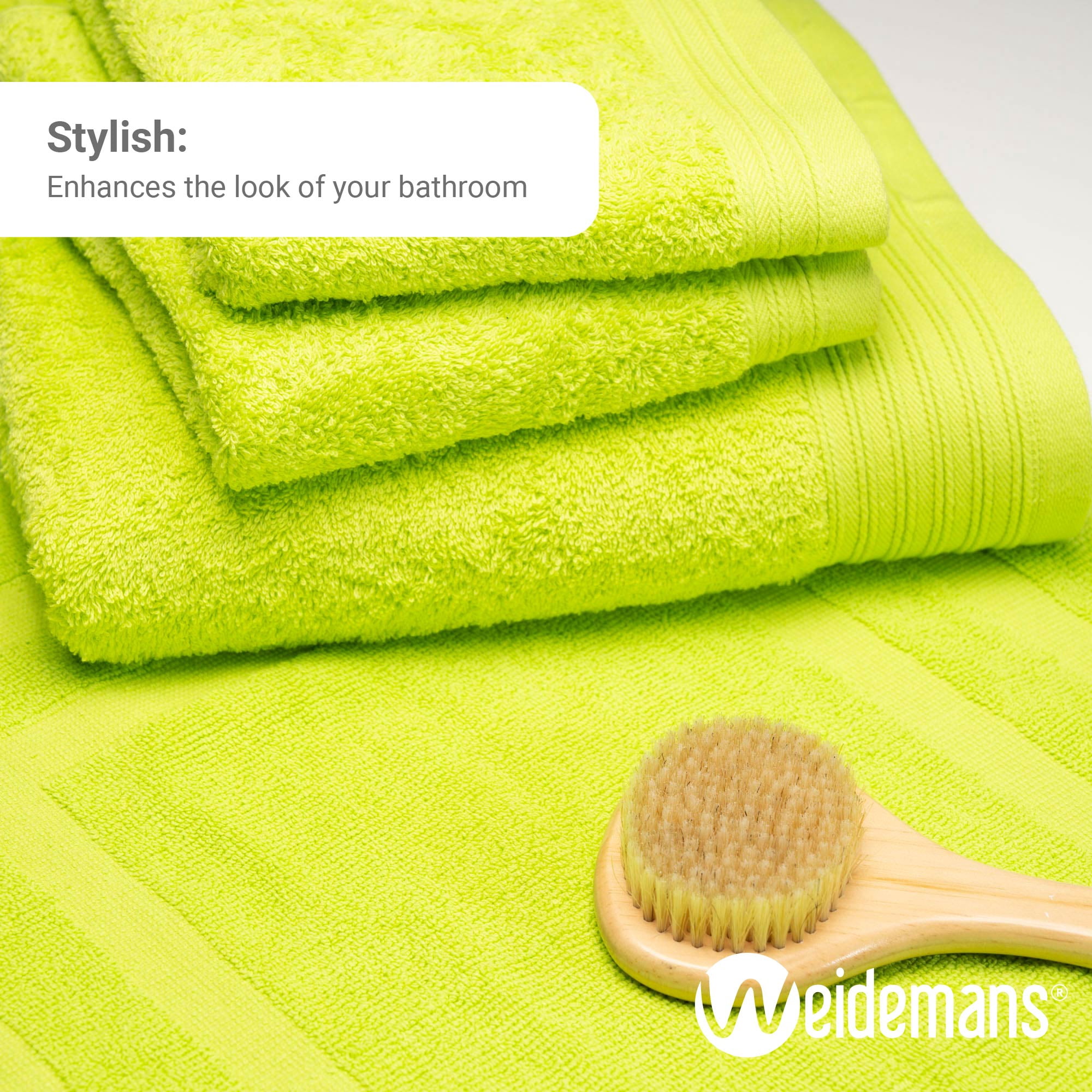 Weidemans 100% Cotton Bath Mats for Bathroom | 950 GSM Luxury Towel Bath Mat/Rug Set of 2 (Size 20" x 31.5") | Eco-Friendly & Machine Washable Bath Mat Set with a Soft & Absorbent | Apple Green