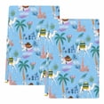 thumbnail image 2 of Desert Landscape Kitchen Towels Set of 2, Cute Camels Palm Trees Houses Leaves Blue Absorbent Dish Towels for Kitchen, Microfiber Hand Towel, Quick Drying Tea Towel for Cleaning Decorative Dishcloths, 2 of 7