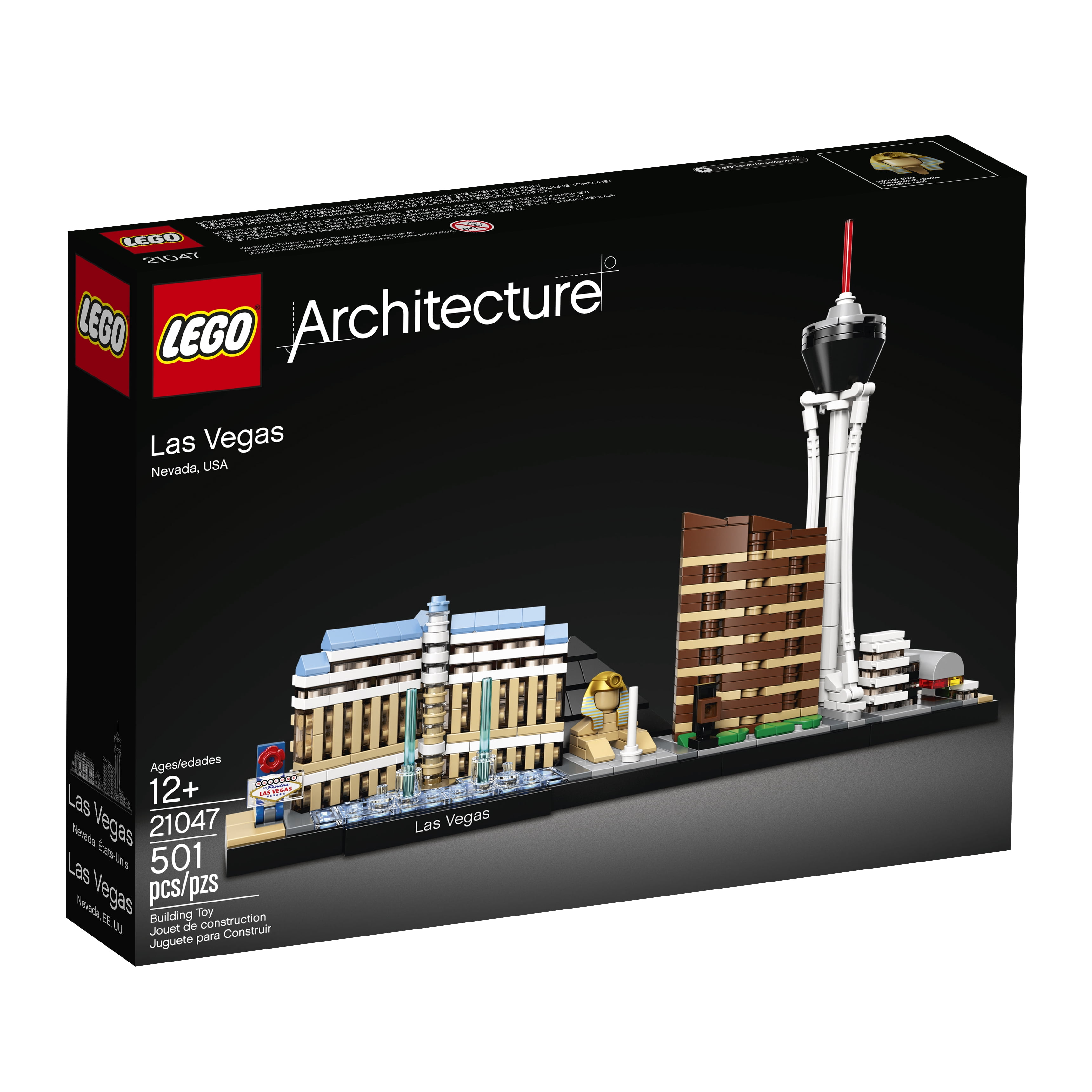 ONBRICK LEGO Architecture 21047 Las Vegas 3mm Premium Acrylic Display Case 