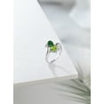 thumbnail image 4 of Gem Stone King 925 Sterling Silver Green Nano Emerald Green Peridot Ring for Women (1.50 Cttw, Heart Shape 6MM, Gemstone May Birthstone, Available in Size 5, 6, 7, 8, 9), 4 of 4