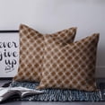 thumbnail image 2 of Pillow Covers 16x16 Set of 2, Brown Abstract Throw Pillow Covers Decorative Couch Cushion Cover, Contemporary Modern Geometric Art Microfiber Soft Square Pillowcases for Bedroom Living Room Sofa, 2 of 7